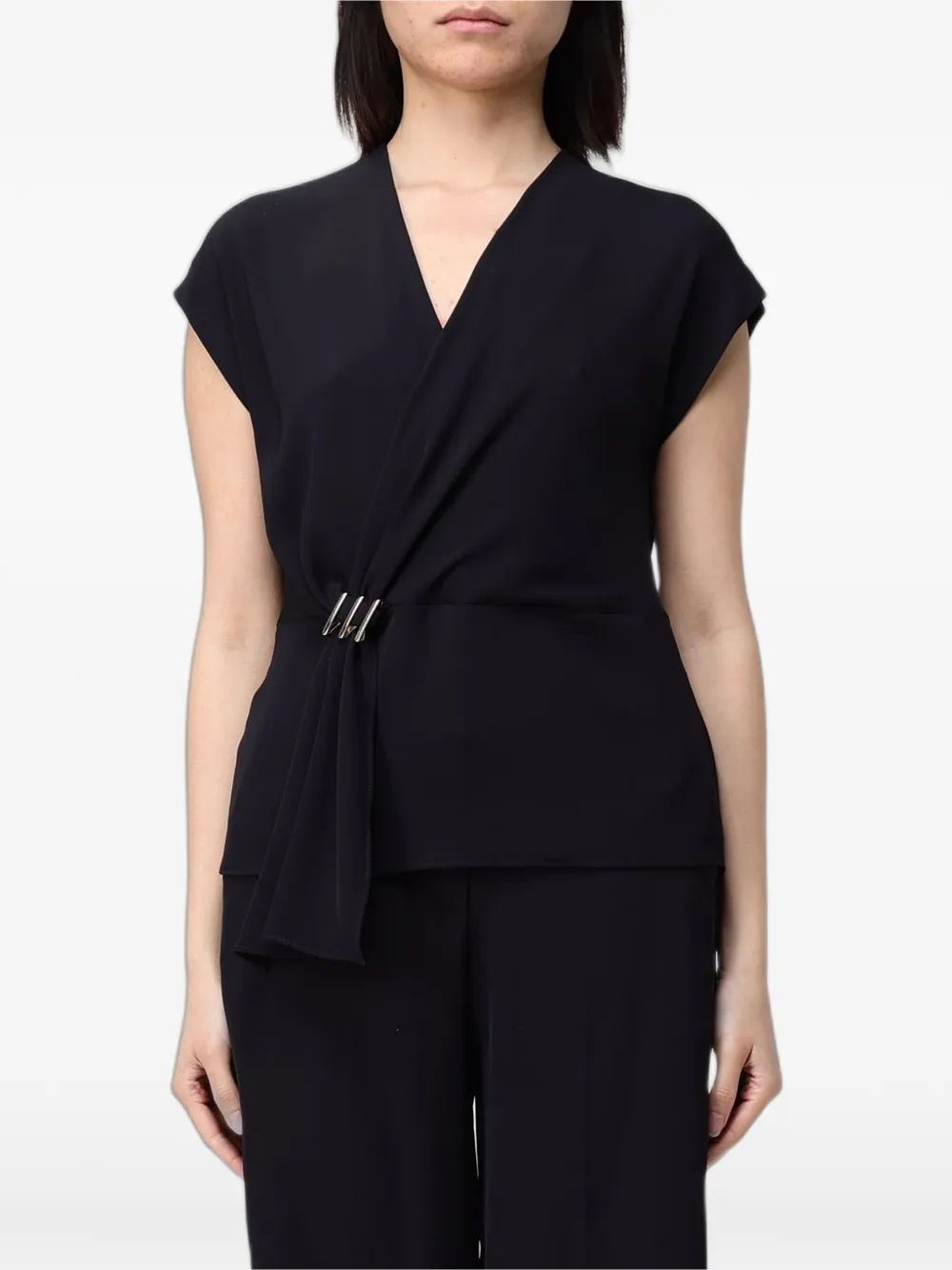 Hanita draped V-neck top