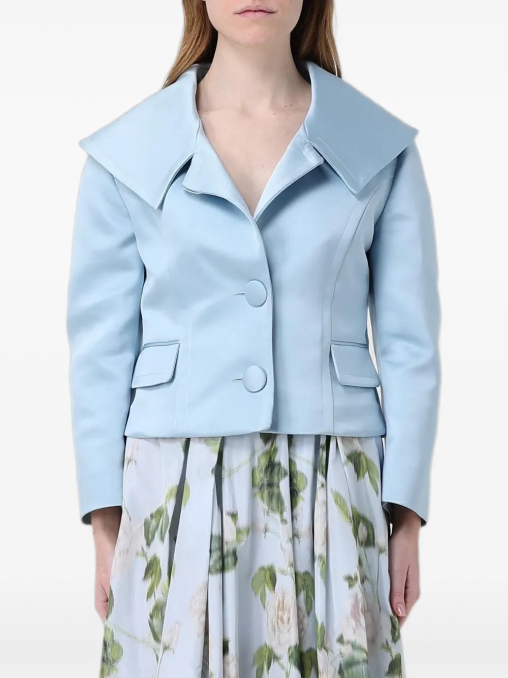 Antonio Marras oversized-collar button-up jacket - Blau