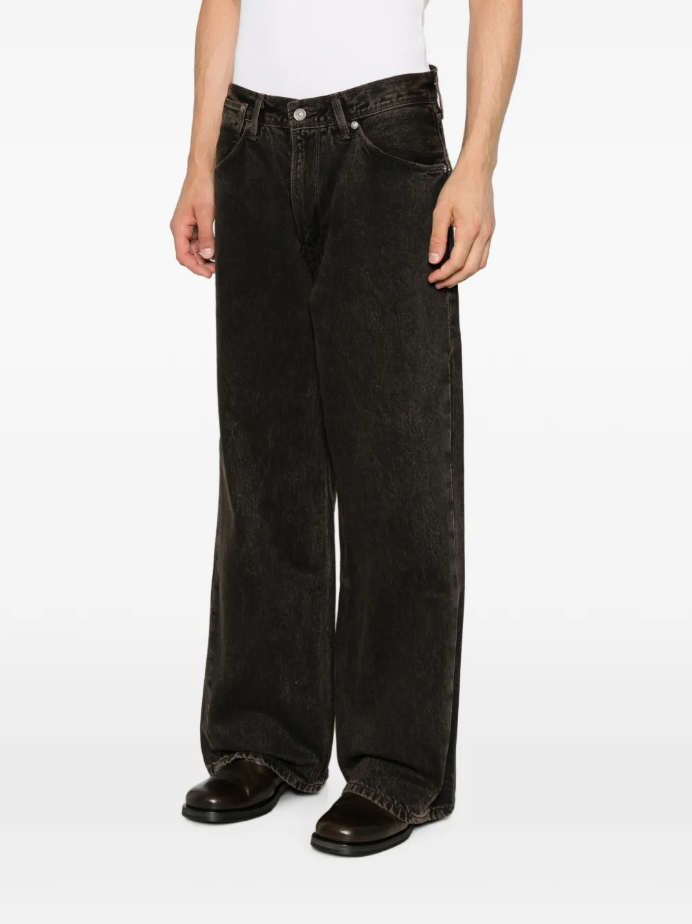 Levi's Twisted Baggy jeans met wijde pijpen Zwart