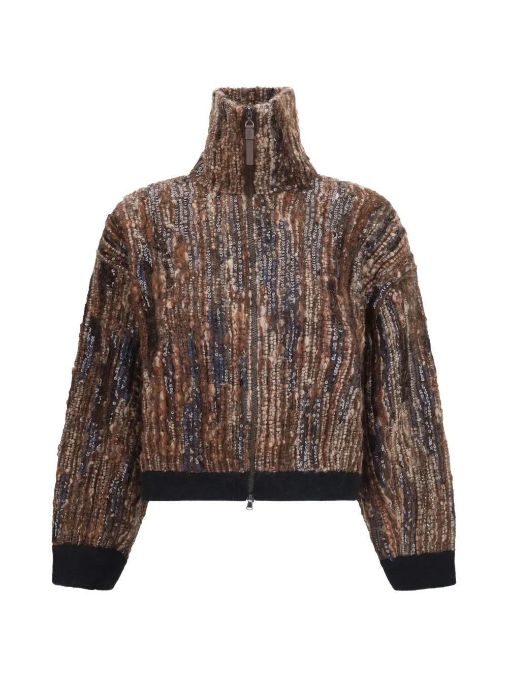 Brunello Cucinelli sequin-embellished cardigan - Marrone