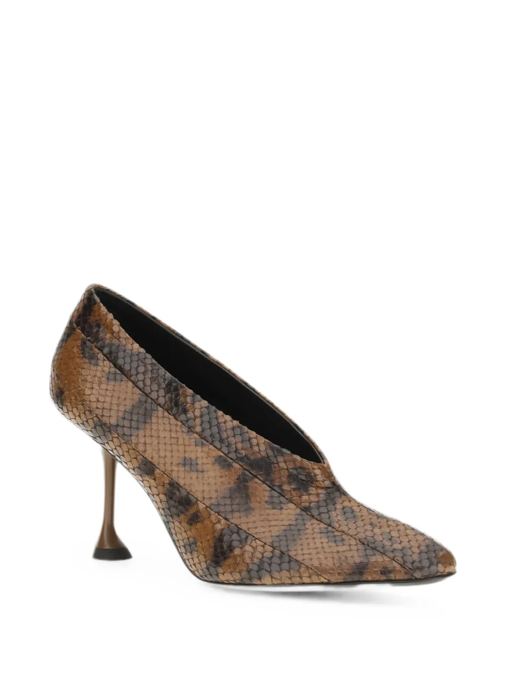 Proenza Schouler Tee snake-effect leather pumps Bruin