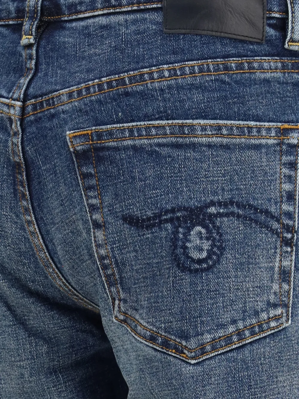 R13 Effie jeans met vervaagd effect Blauw