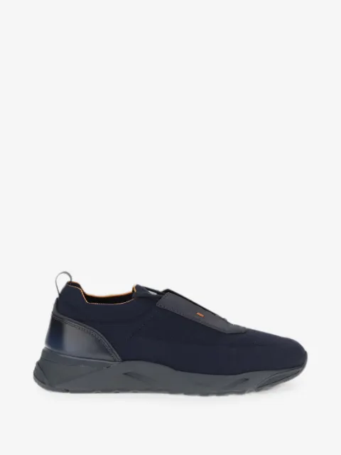 Santoni baskets à empiècements