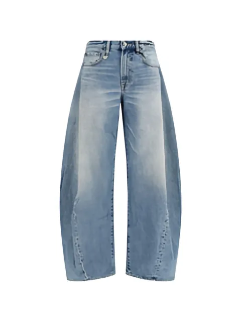 R13 Janine curved-leg jeans