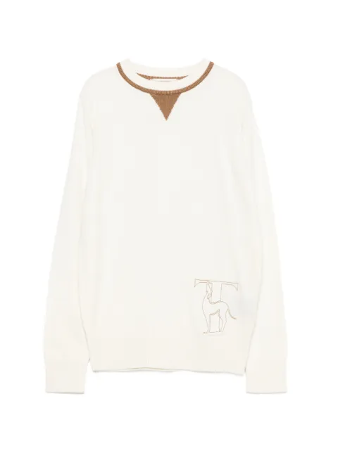TRUSSARDI JUNIOR logo-embroidered sweater