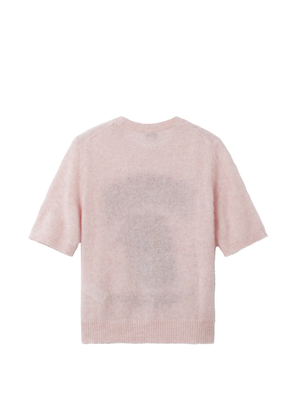 GANNI Trui met korte mouwen en grafische print Roze