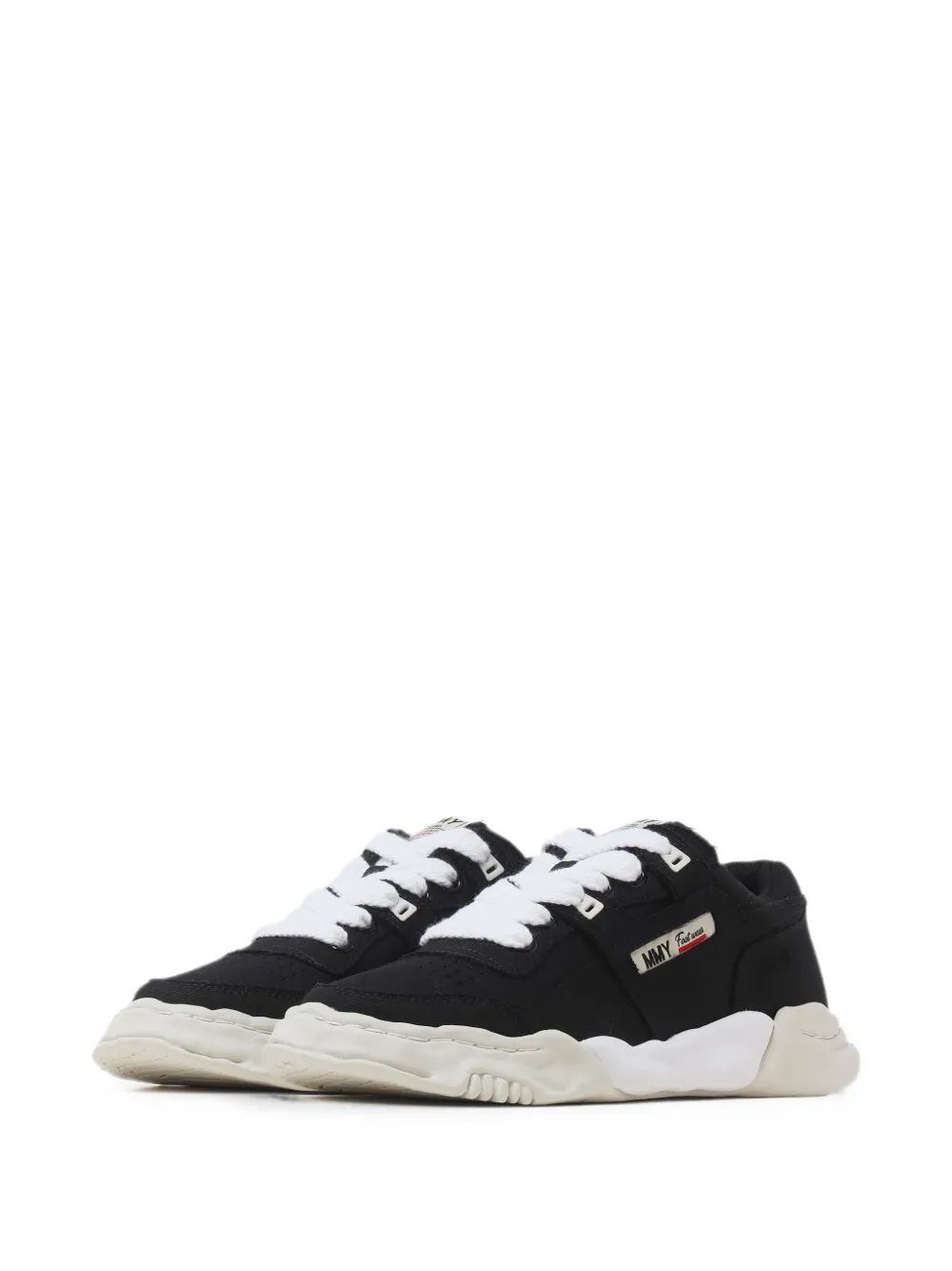 Maison MIHARA YASUHIRO Parker canvas logo-embroidered sneakers Zwart
