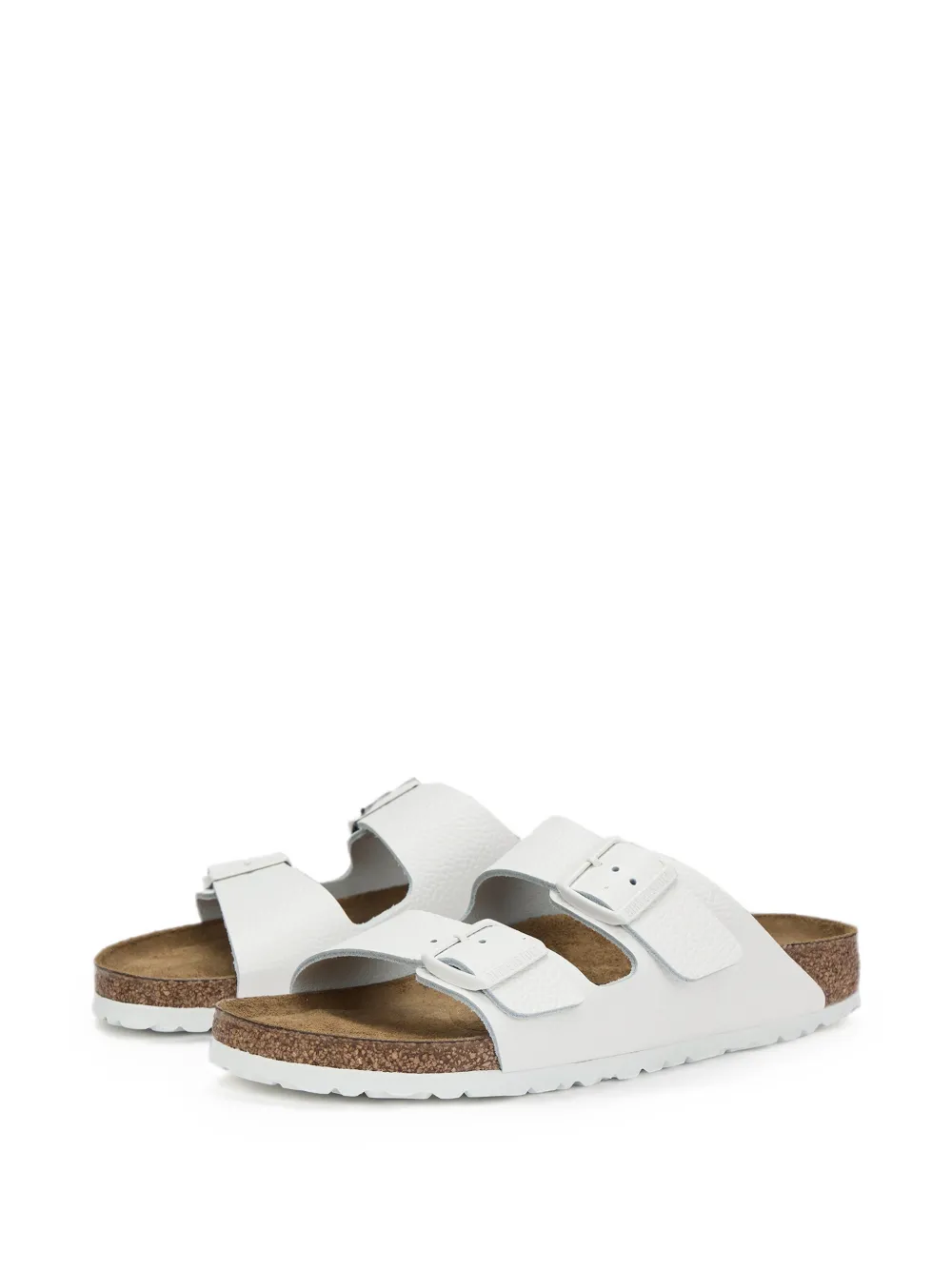 Birkenstock Arizona leren sandalen met gesp Wit