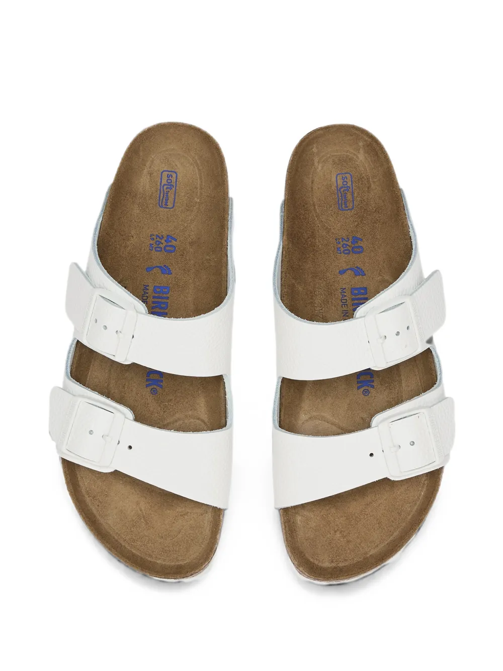 Birkenstock Arizona leren sandalen met gesp Wit