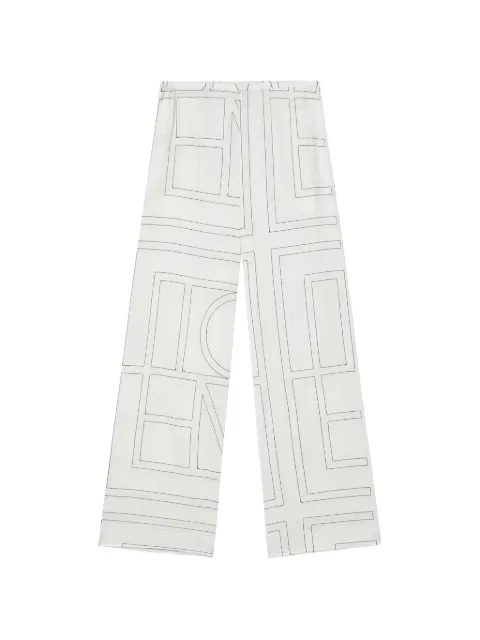 TOTEME pantalones anchos con logo bordado
