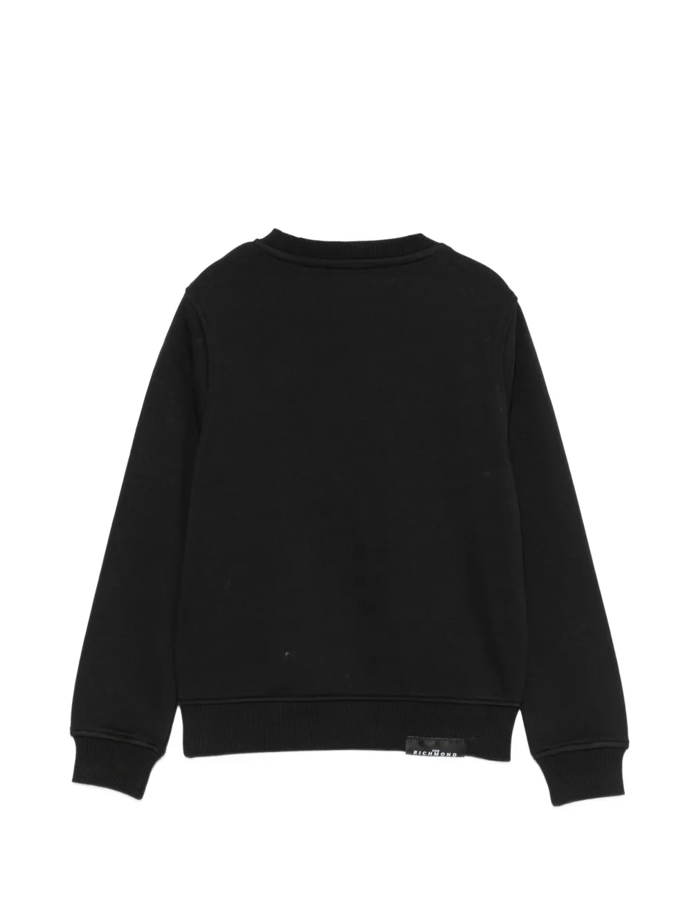 John Richmond Junior Sweater met hart-detail en tekst Zwart