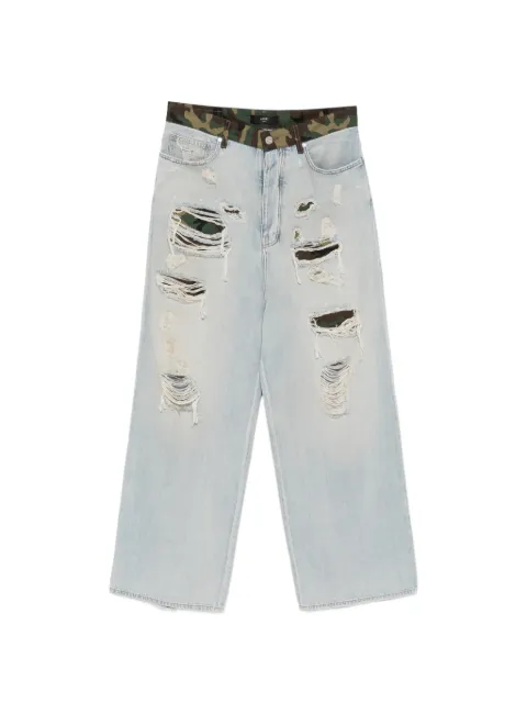 AMIRI distressed camouflage-print jeans