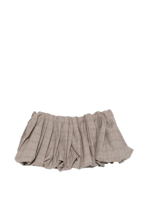 Miu Miu pleated prince of Wales checked miniskirt