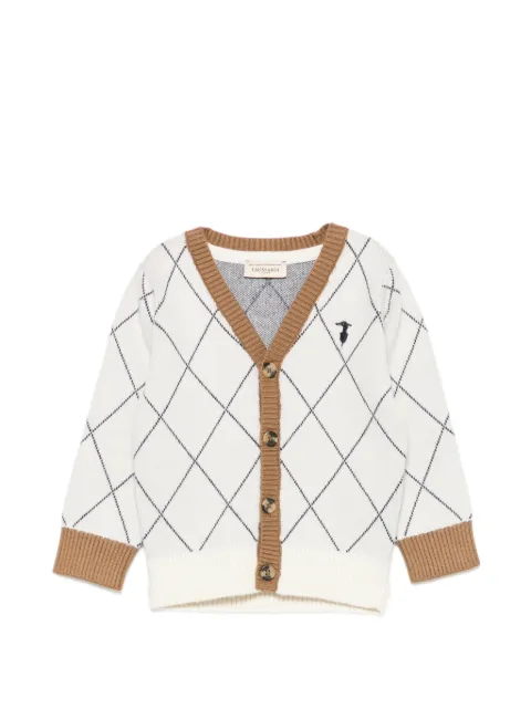 TRUSSARDI JUNIOR diamond-pattern cardigan