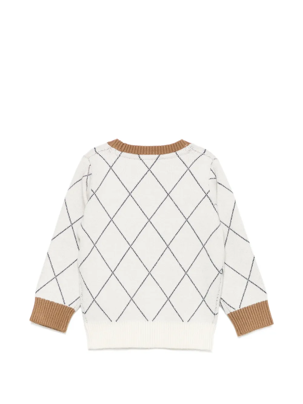 TRUSSARDI JUNIOR Vest met diamantpatroon Wit