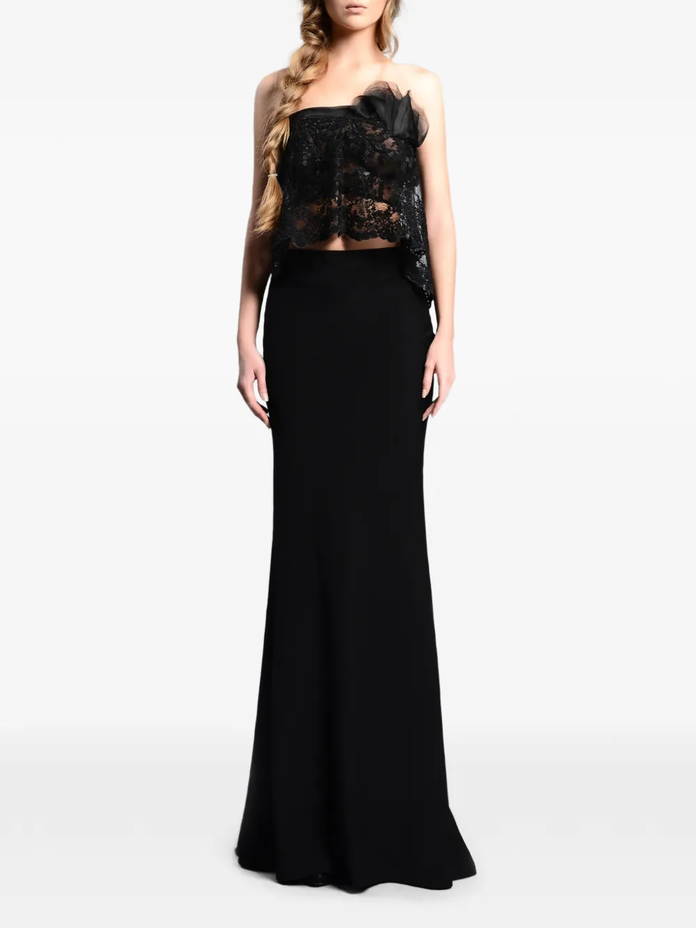 Gemy Maalouf High waist maxi-rok Zwart