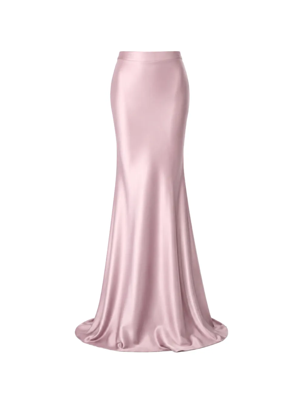 Gemy Maalouf satin-finish floor-length skirt - Rosa