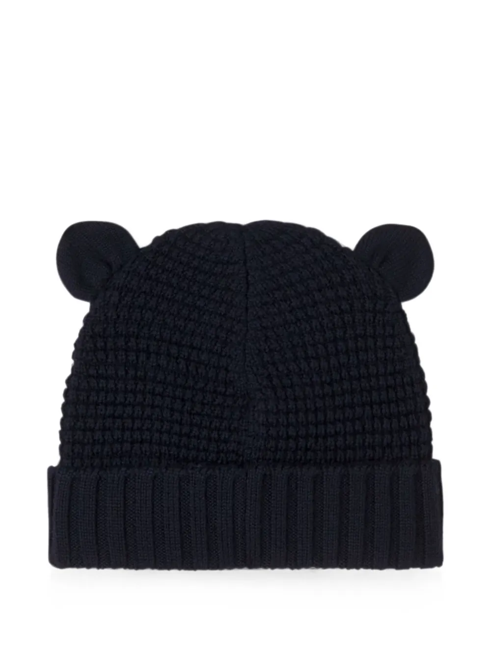 MONCLER GRENOBLE KIDS Muts met logopatch en oordetail Blauw