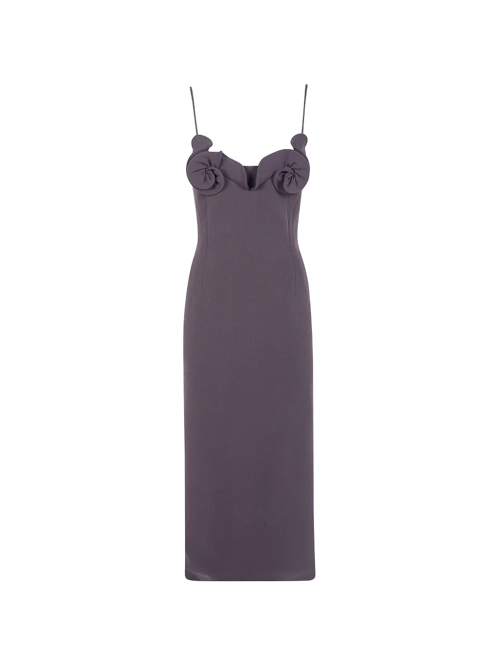 Magda Butrym floral-detail spaghetti-strap dress - Marrone