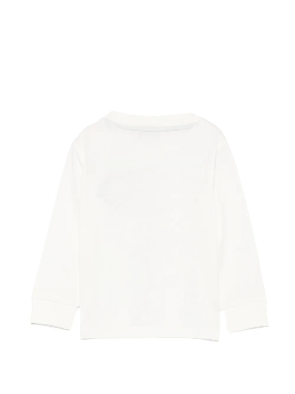 TRUSSARDI JUNIOR T-shirt met geborduurd logo en schouderknoop Beige