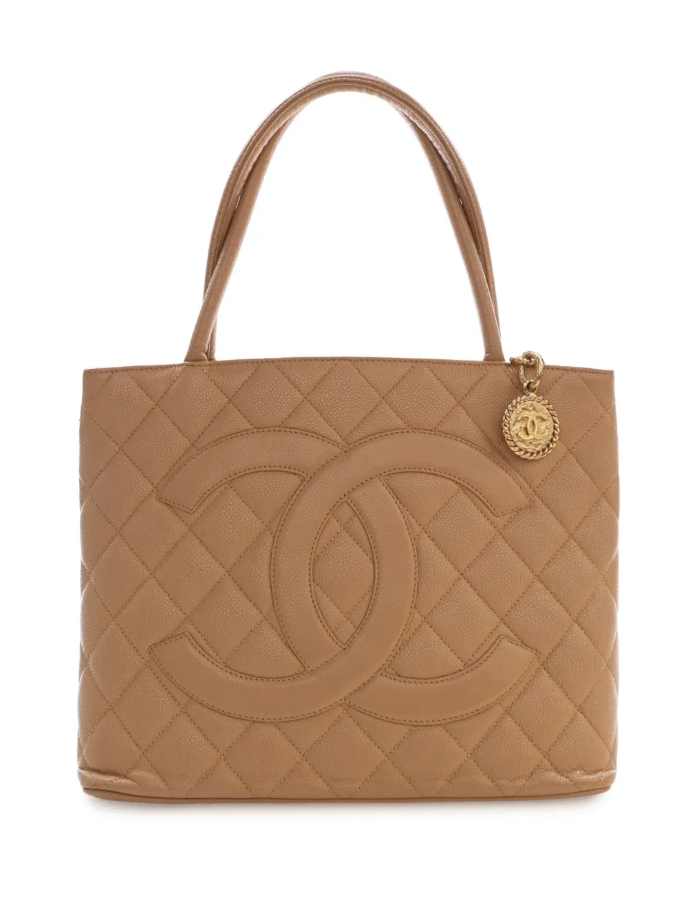 CHANEL Pre-Owned 2005-2006 Caviar Medallion tote bag - Toni neutri