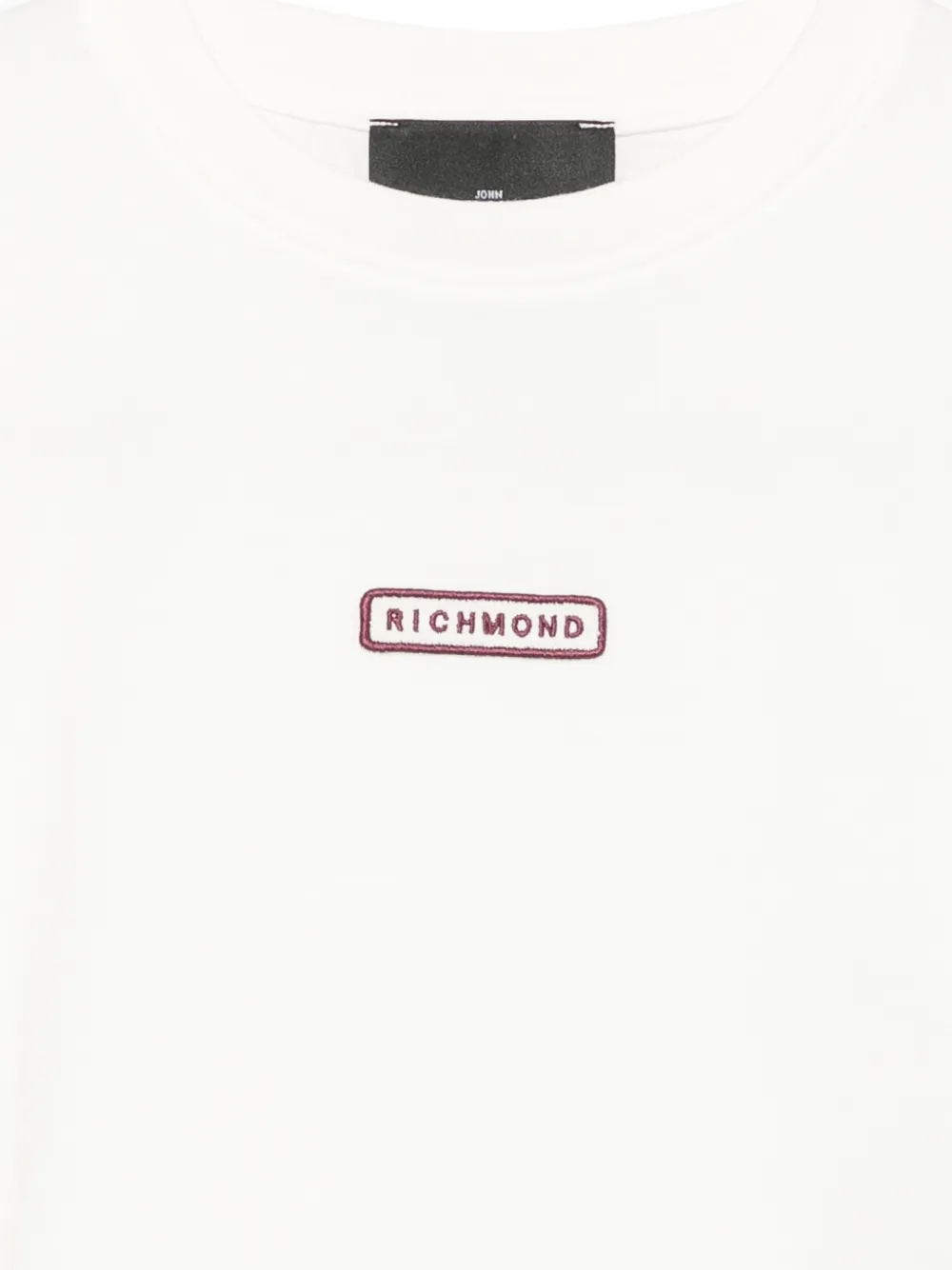 John Richmond Junior T-shirt met logopatch Beige