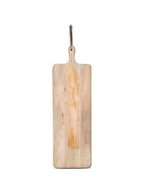 CU I SEEYOU tabla de cortar de madera con tira de cuero