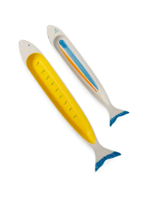 CU I SEEYOU fish-shaped hand-painted trays (set of two)