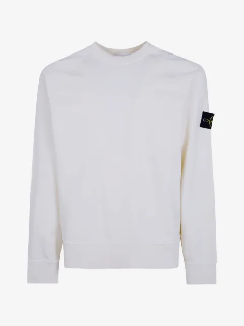 Stone Island logo-patch raglan-sleeve sweatshirt