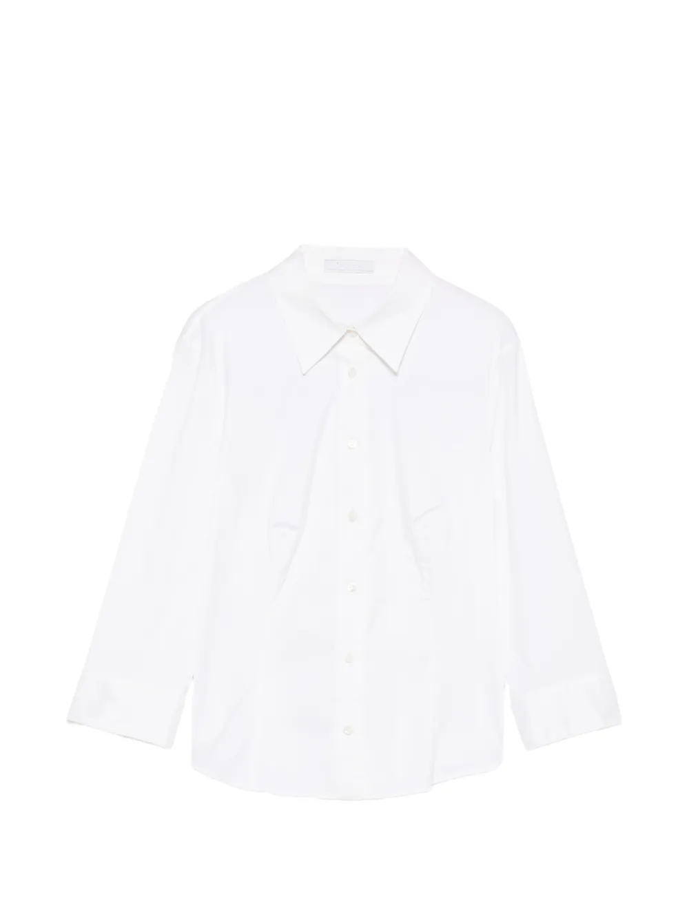 Pre-owned Prada 2000 Darted-waist Shirt In White