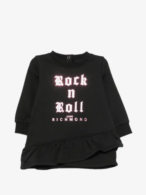 John Richmond Junior robe à logo imprimé