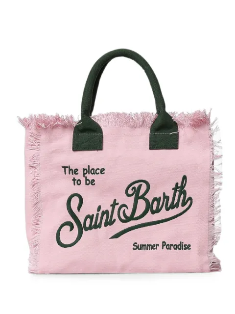 MC2 Saint Barth frayed logo-print tote bag