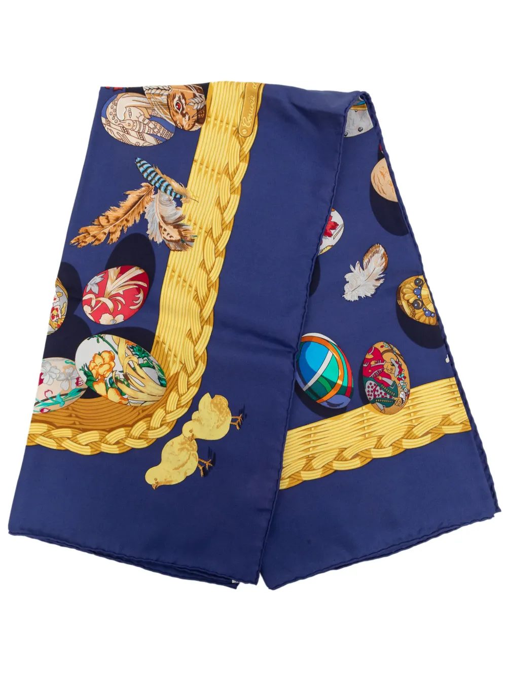 Hermès Pre-Owned 2000-2026 Couvee d Hermes Silk Scarf 90 scarves - Blu