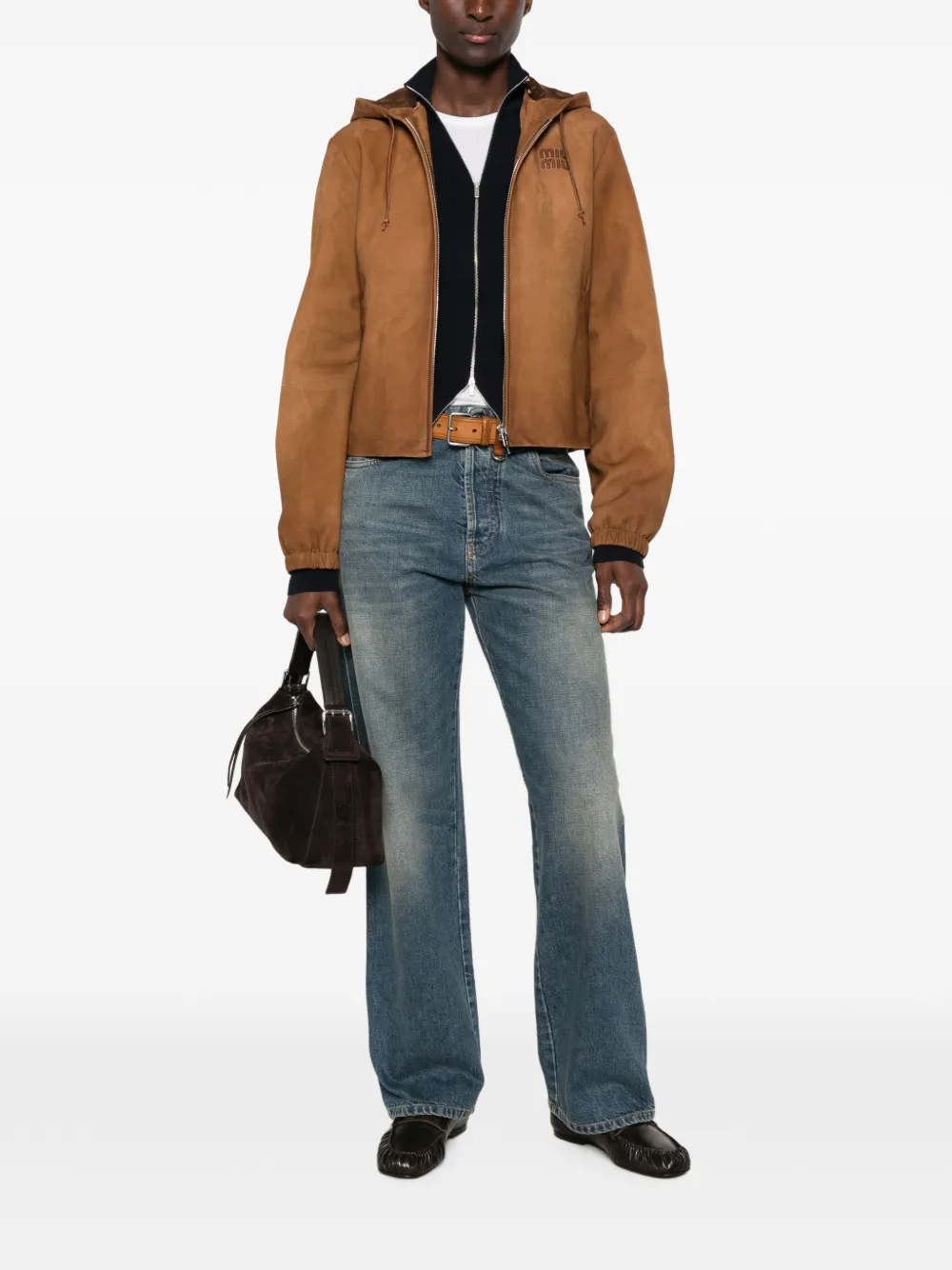 Miu Jack met capuchon Bruin