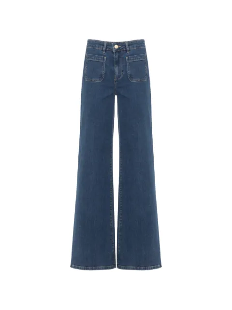 EMME wide-leg patch-pocket jeans