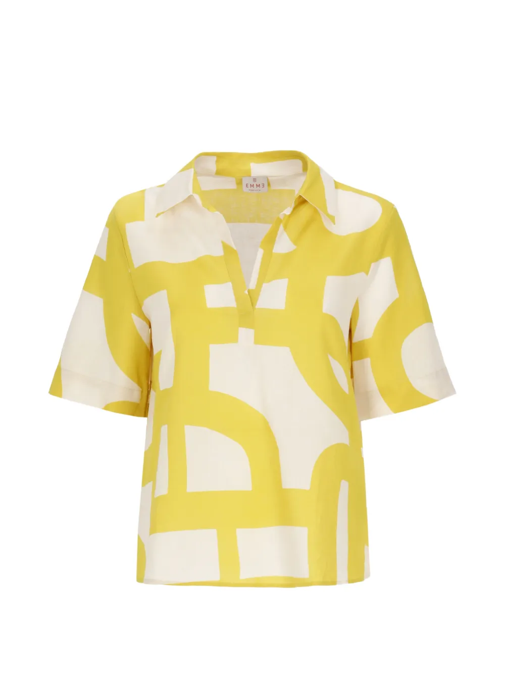 EMME abstract-print short-sleeved shirt - Giallo