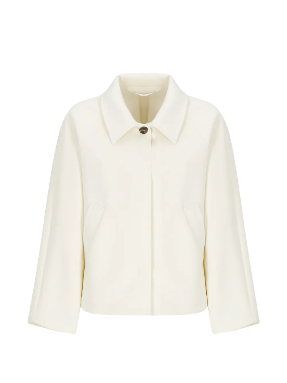 EMME spread-collar raglan-sleeve jacket - Toni neutri