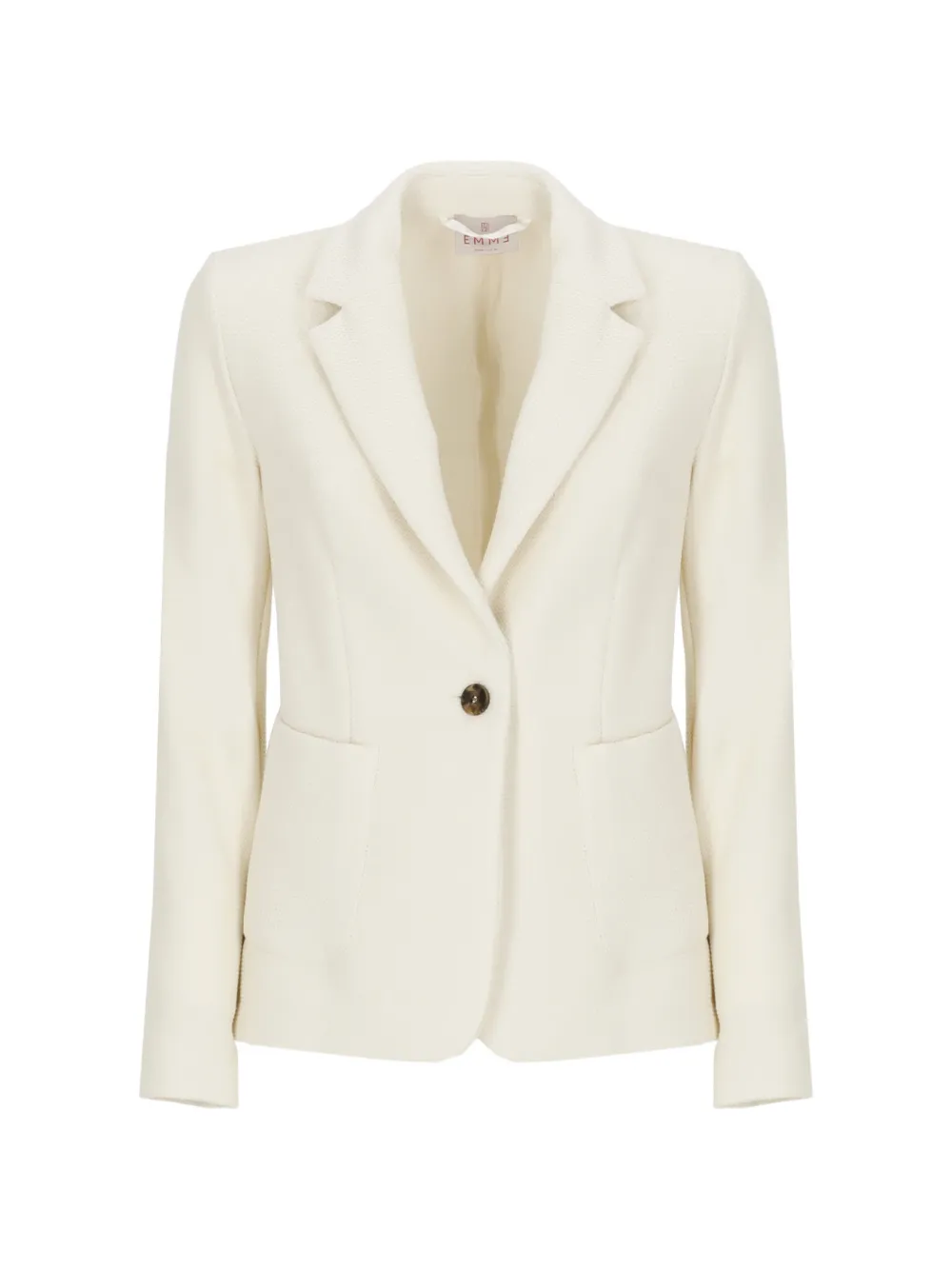 EMME waffle-effect single-breasted blazer - Toni neutri