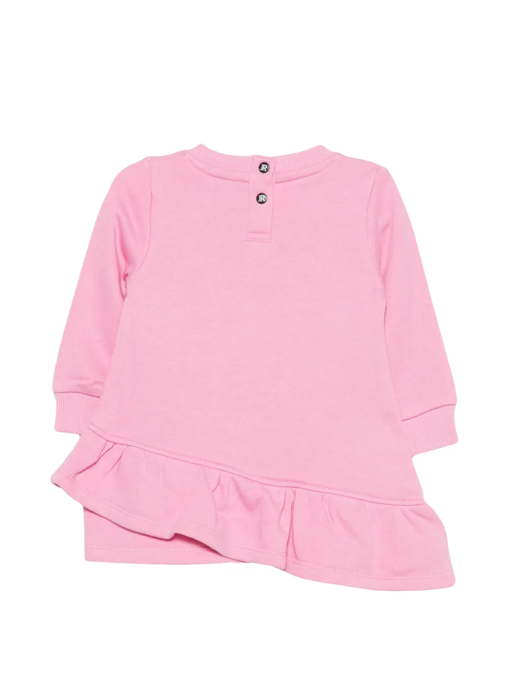 John Richmond Junior Jurk met ruches en logoprint Roze