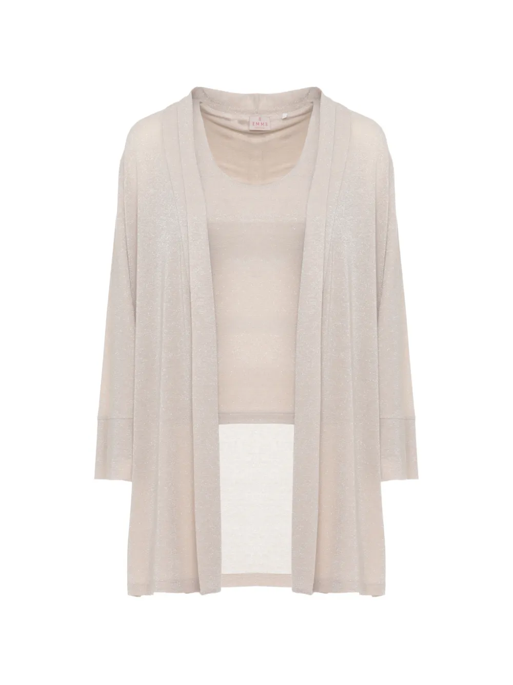Emme Lurex-detail Cardigan Set (set Of Two) In Neutral