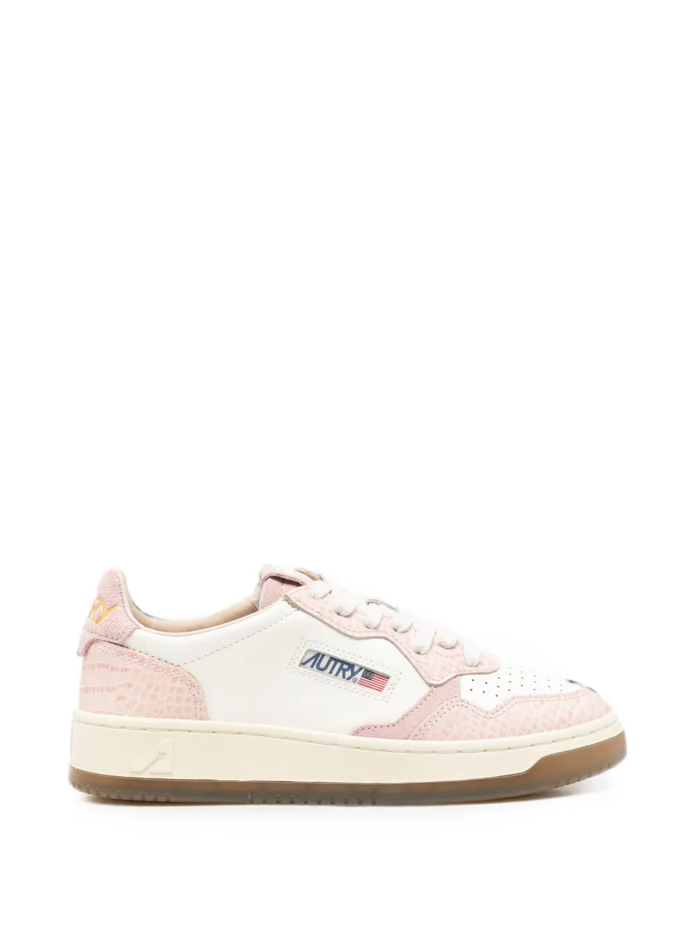 Autry Medalist croc-effect sneakers Beige