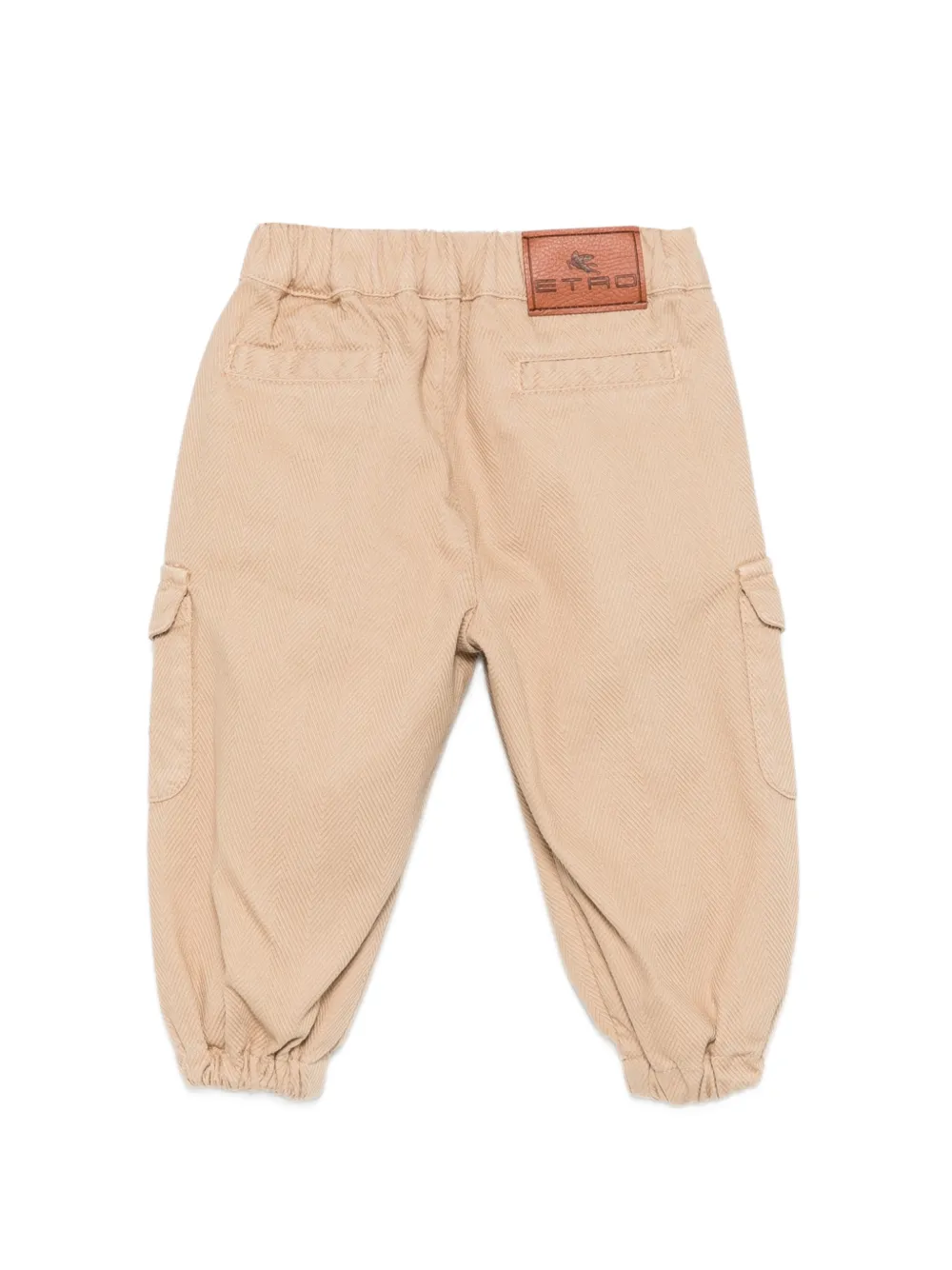 ETRO KIDS Pantalon met visgraatpatroon Beige