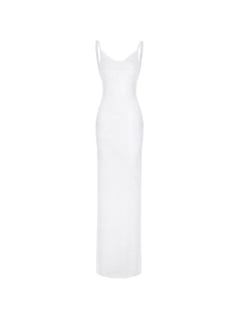 ROSERRY Margot sequin-embellished cowl-neck maxi dress