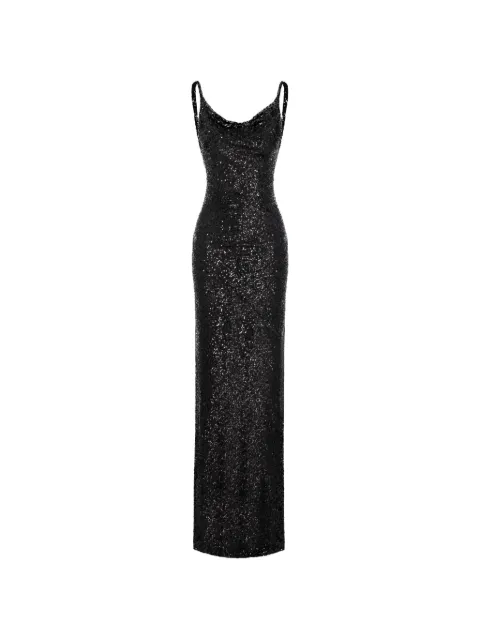 ROSERRY Margot sequin-embellished open-back maxi dress