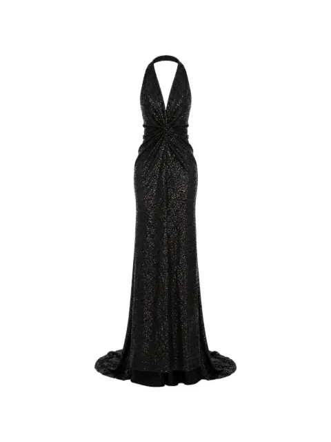 ROSERRY Sienna sequin-embellished halterneck maxi dress