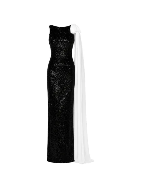 ROSERRY Kylie bow-detailed sequin-embellished maxi dress