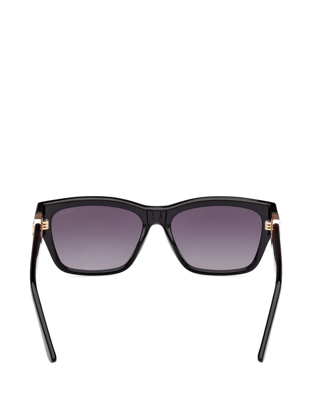 GUESS EYEWEAR logo-plaque rectangle-frame sunglasses Zwart