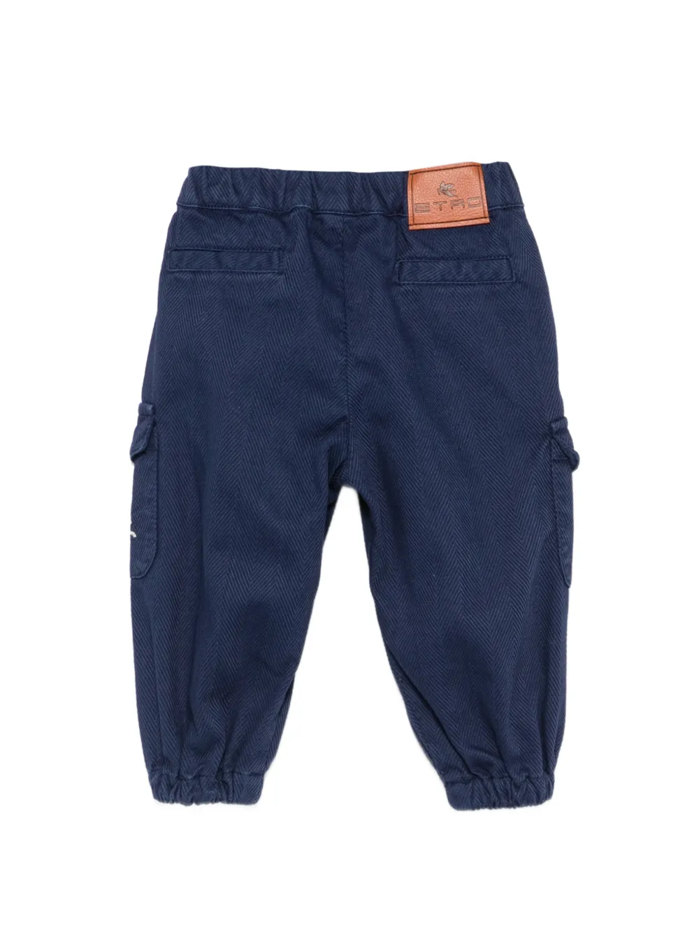 ETRO KIDS Broek met visgraatpatroon Blauw