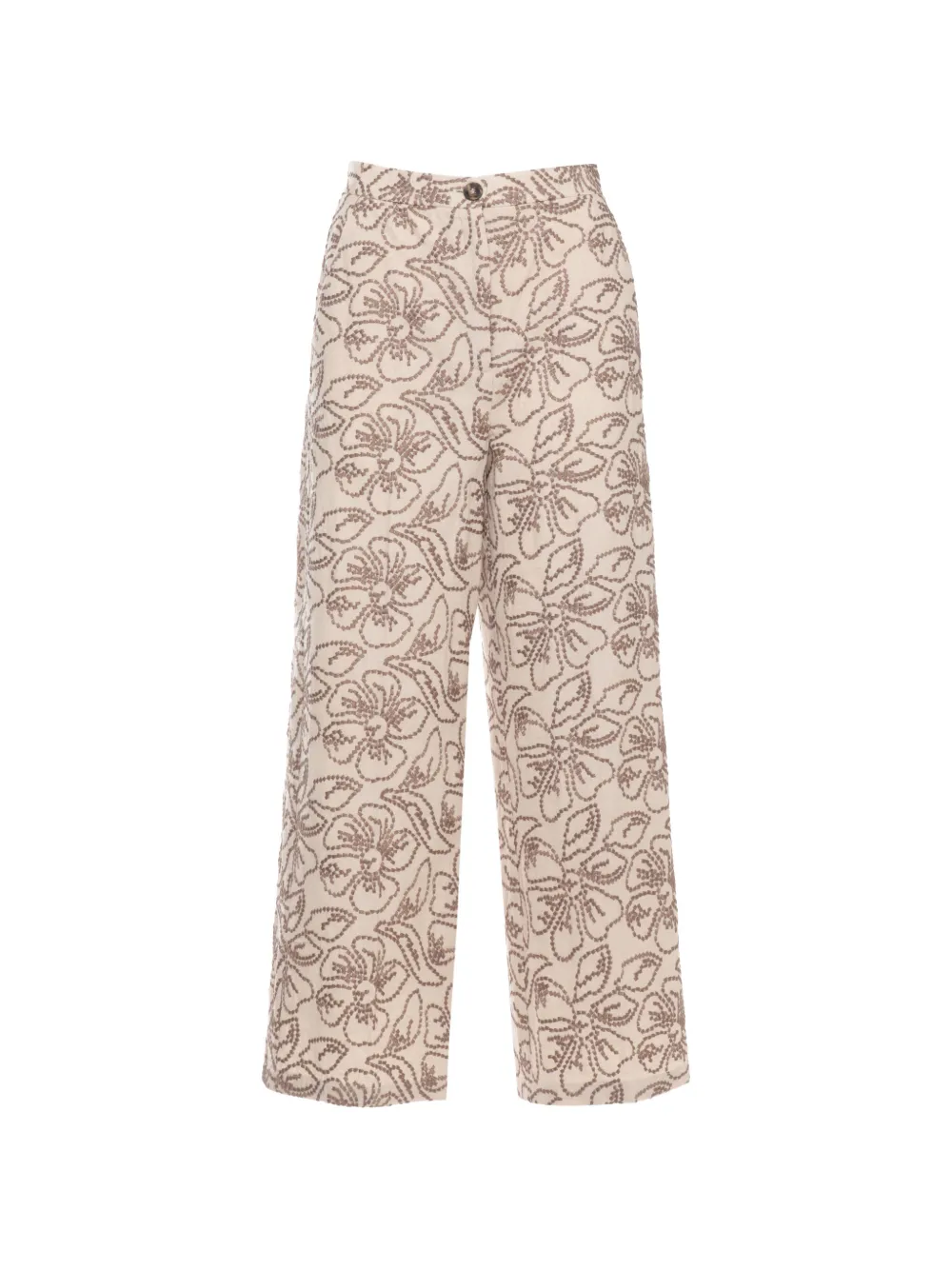 EMME floral-embroidered trousers - Toni neutri