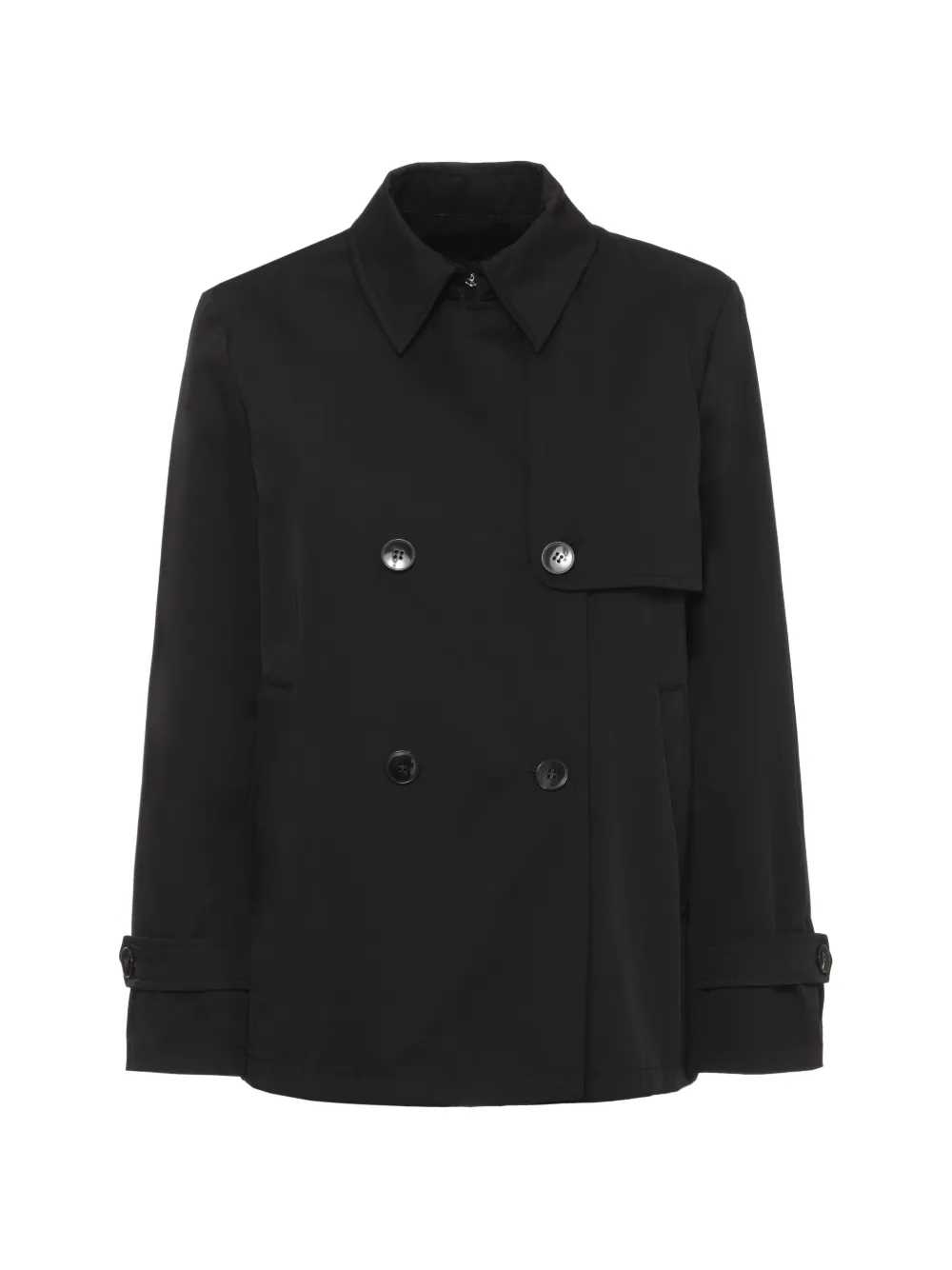 EMME double-breasted storm-flap coat - Schwarz